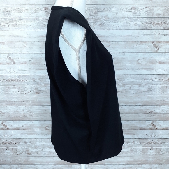 CULPOS x INC Cap-Sleeve Knit Top L Black 45 - Picture 2 of 7